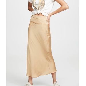 Free People Women's Normani Bias Skirt in gold